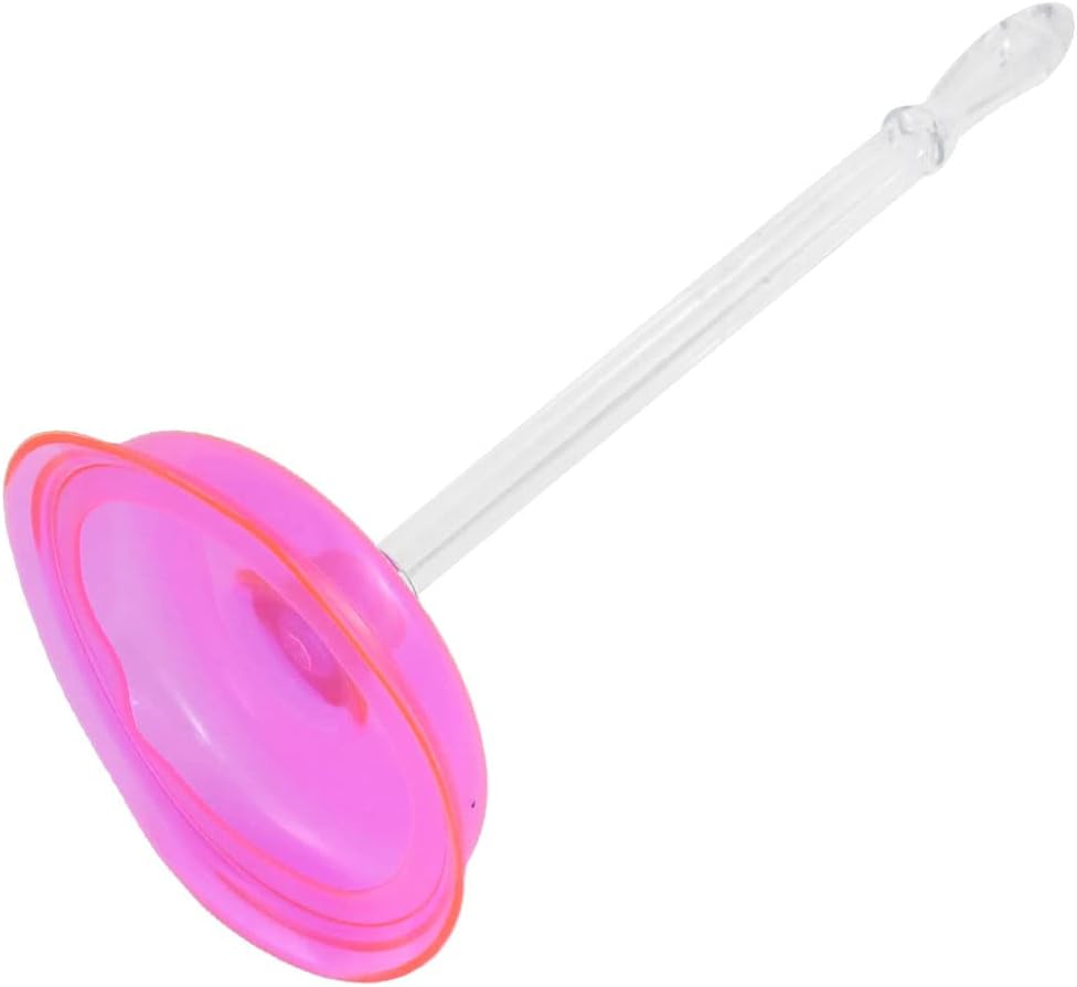 Clear Hot Pink Toilet Plunger Plastic Handle