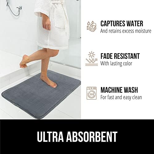 Gorilla Grip Toilet Lid Cover and Bath Rug Bundle 1