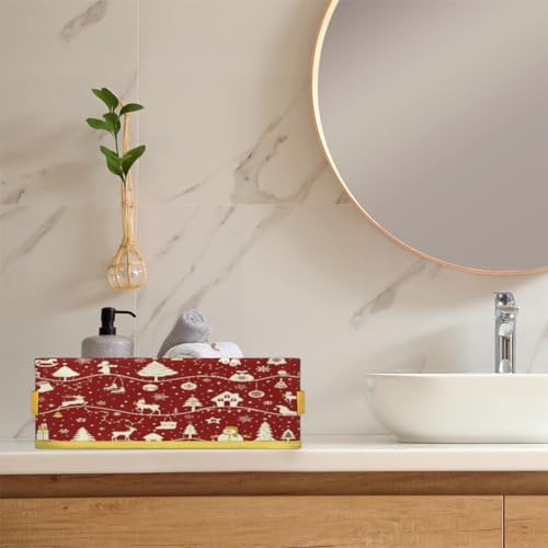 Christmas Tree Pattern Toilet Paper Basket Decor for Bathroom