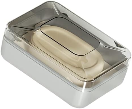 Guaber PET Soap Dish with Drain Rack and Lid 1