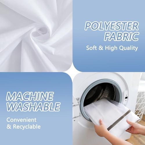 Furlinic 72x72 Waterproof Shower Curtain Liner with 12 Rustproof Hooks