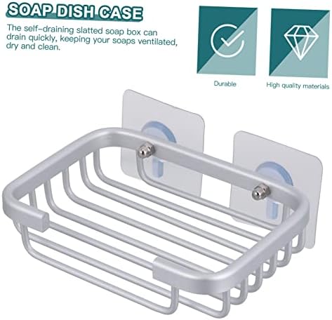 Luxshiny Aluminum Soap Dish Holder with Drain