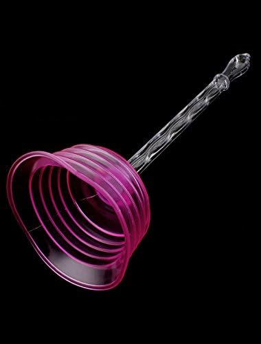 Qtqgoitem Rubber Suction Cup Toilet Plunger 30cm Purple
