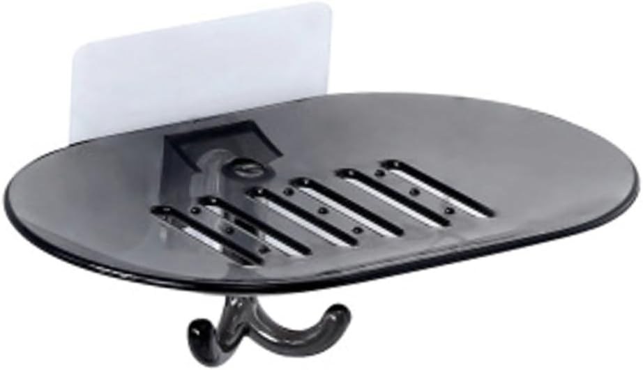 Wall Mount Soap Dish with Drain Hooks Bathroom Holder