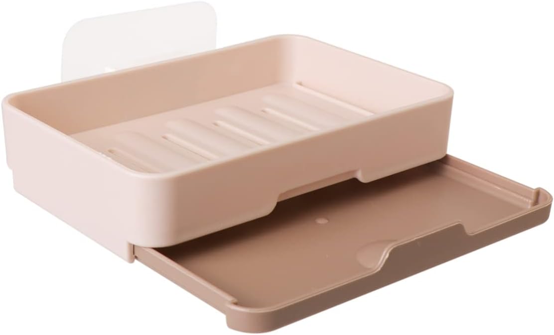 ABOOFAN Wall-Mounted Soap Dish Khaki Single Layer 1