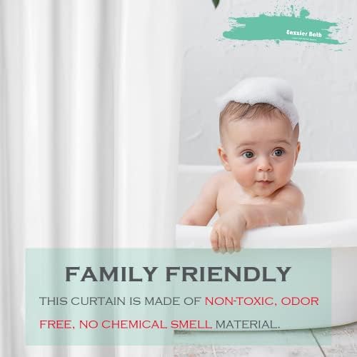 Eazzier Bath 72x72 Inch Thin Shower Curtain Liner