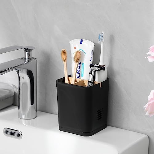 Heagoale Electric Toothbrush Holder with Bamboo Dividers