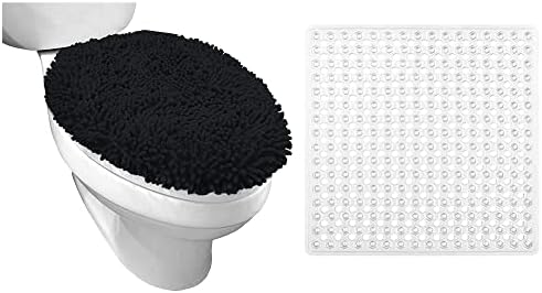 GORILLA GRIP Toilet Lid Cover and Shower Mat Bundle