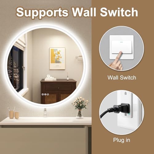 32 inch LED Bathroom Mirror with Bluetooth Speaker and Anti-Fog Light