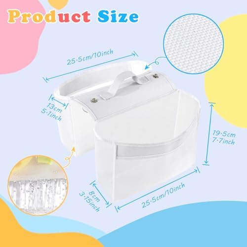 Playexen Bath Toy Organizer with Suction Cups and Handle