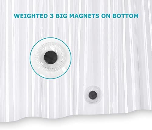 White 10G Heavy Duty Vinyl Shower Curtain Liner 36x72 Inches