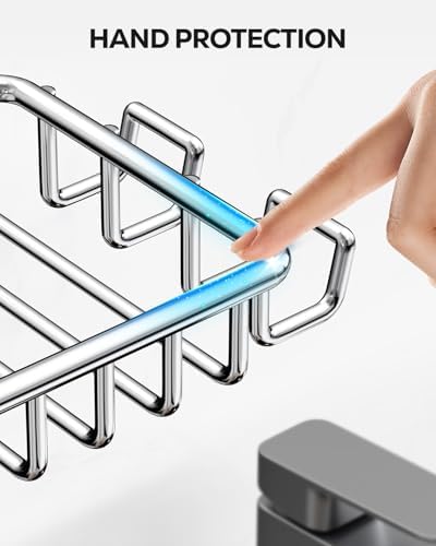 Nieifi Stainless Steel Bar Soap Holder with 4 Hooks