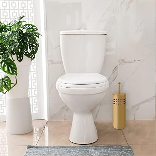 Blue Donuts Toilet Plunger with Holder - Quick Dry Multi Drain Gold