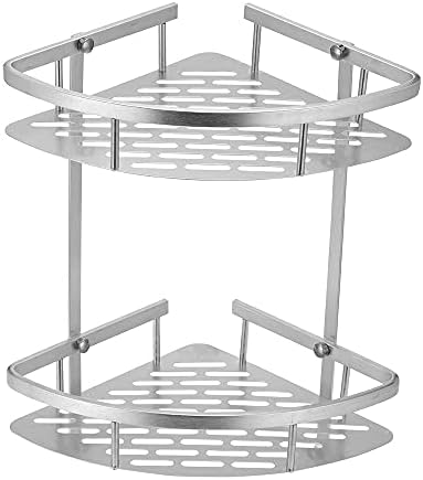 BAHELS Corner Shower Caddy 2 Tier Aluminum Shelf