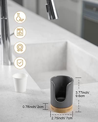Ceramic Cup Dispenser - BPA Free Kids Safe Grey