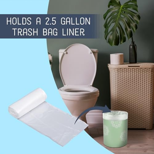 Mandala Round Trash Can and Tissue Box Holder Set