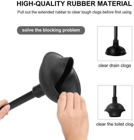 SetSail Toilet Brush and Plunger Set - Black