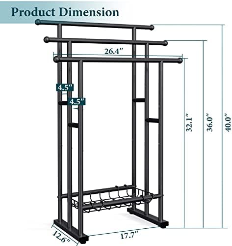 Kayfia 40 H Free Standing Towel Rack 3 Tier with Basket