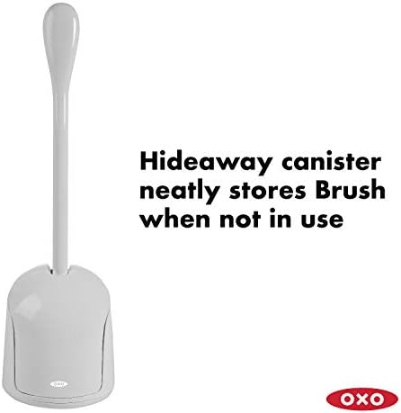 OXO Good Grips Compact Toilet Brush with Canister - Gray