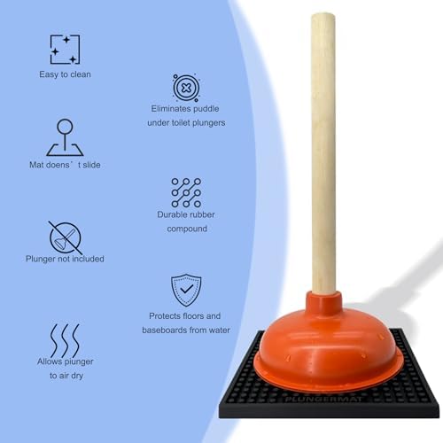 Alibazon Plunger Mat - Quick Drying Easy to Clean