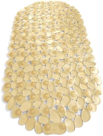 TIKE SMART Pebbles Non-Slip Bathtub Mat 27x14 Inch Oval