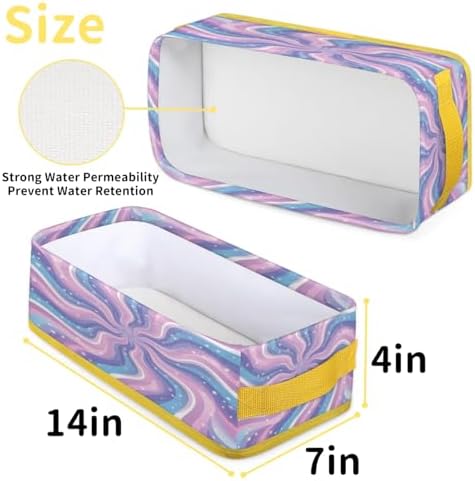 Snatocys Tie-Dye Toilet Paper Basket with Handles