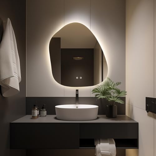WallBeyond LED Bathroom Mirror with Dimmable Light and Anti-Fog Function