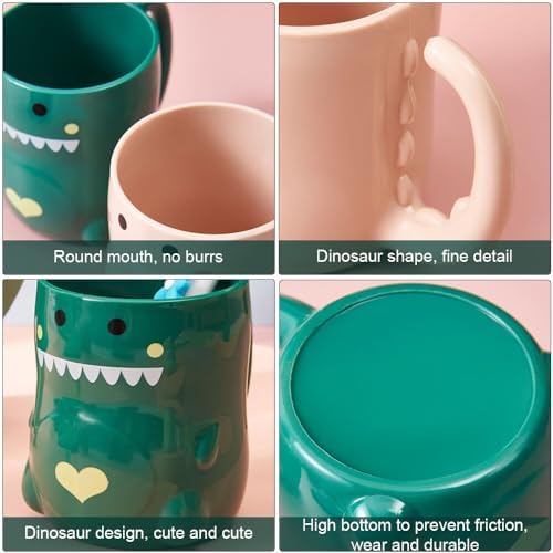 GmeDhc Dinosaur Toothbrush Holder Set of 2