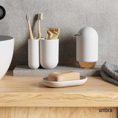 Umbra Touch Dish for Bathroom - Modern White Soap Holder