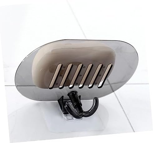 Wall Mount Soap Dish with Drain Hooks Bathroom Holder