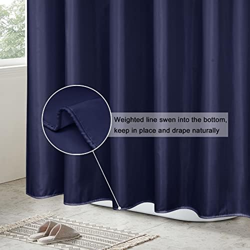 EurCross Blue Extra Long Shower Curtain Liner 72 x 84 Inches