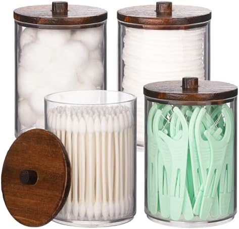Tbestmax 4 Pack Qtip Holder Bathroom Set