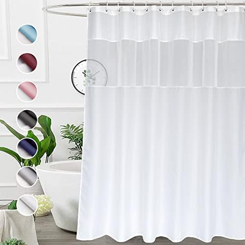 UFRIDAY 72x72inch White Mesh Shower Curtain