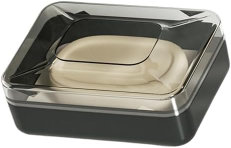 PET Soap Dish with Drain and Lid