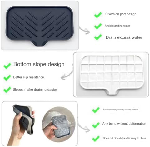 Self Draining Soap Bar Holder S Grey