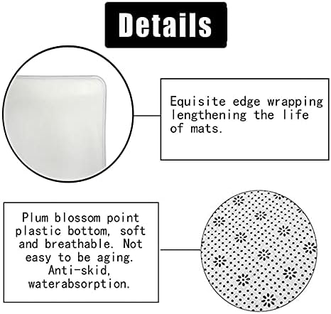 4Pcs Shower Curtain Set with Non-Slip Rugs and Bath Mat