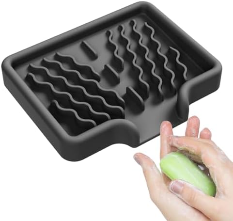 Huvqianu Soap Dish with Drainage and Non-Slip Design