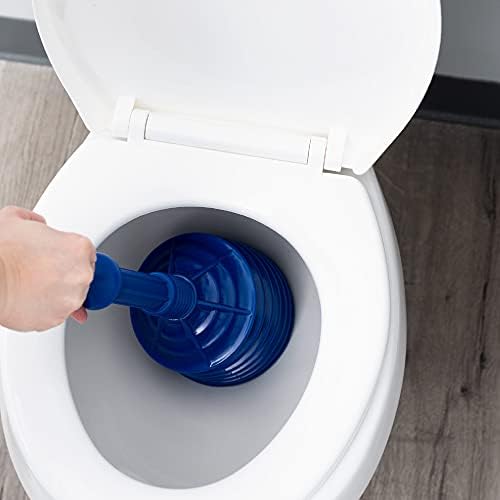 JS Jackson Supplies Blue Bellows Plunger with Black Drip Tray