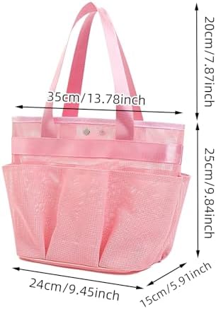 Mesh Shower Caddy with Upgraded Deep Pockets and 2 Handles