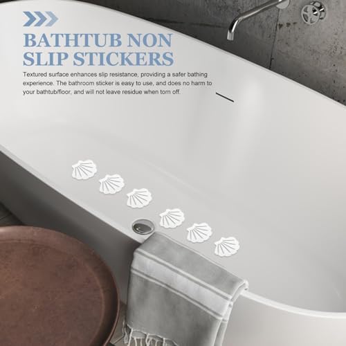 Shell Shaped Anti-Slip Bathtub Stickers 12 Pack
