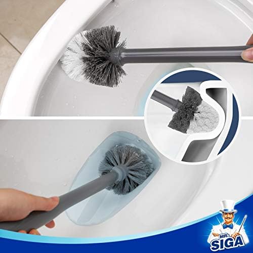 MRSIGA Toilet Brush with Holder Gray 1 Pack