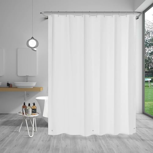 TIKABC 4G PEVA Shower Curtain Liner with 3 Magnetic Weights