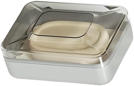Guaber PET Soap Dish with Drain Rack and Lid 1