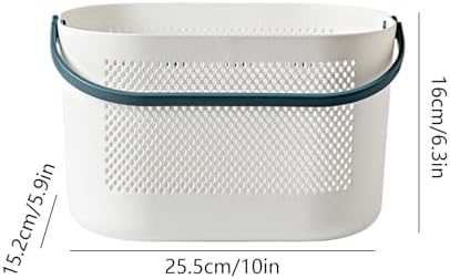 Portable Shower Caddy with Handle and Drainage Holes