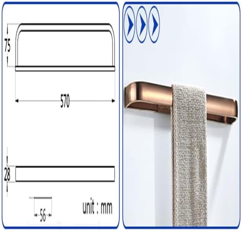 Rose Gold Bathroom Hardware Set 304 Stainless Steel Towel Bar