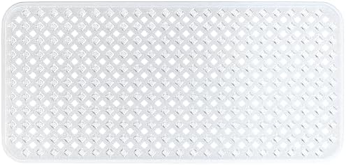 Clara Clark Non Slip Bath Mat 35x16 with Suction Cups and Drainage Holes