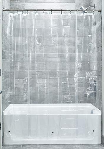 InterDesign Vinyl Shower Curtain Liner 108 x 72 Inches Clear