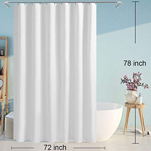 Eforcurtain Heavy Fabric Waterproof Shower Curtain Liner 72x78 Inch