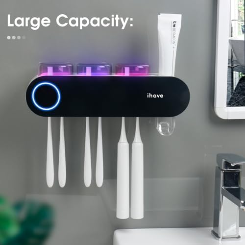 iHave UV Toothbrush Sanitizer Holder with Dispenser