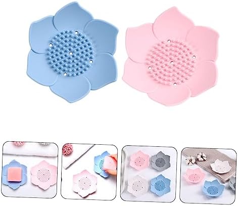 LIFKICH 2pcs Creative Soap Holders with Drainage Design